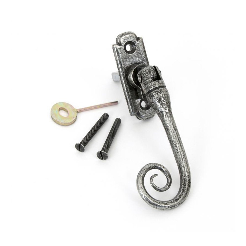 From the Anvil Locking Monkey Tail Espag Window Handle - Pewter (Right Hand)